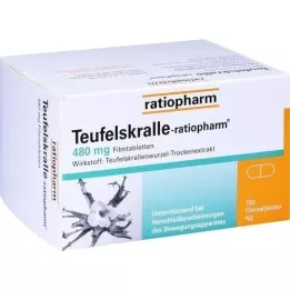 TEUFELSKRALLE-RATIOPHARM Kalvopäällysteiset tabletit, 100 kpl