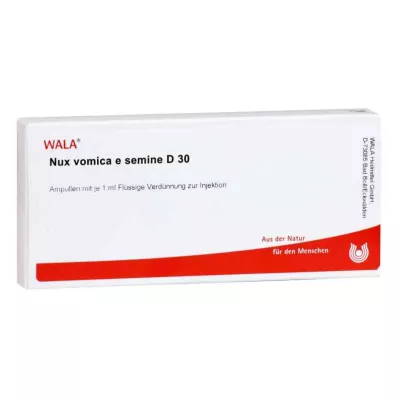 NUX VOMICA E semine D 30 Ampullia, 10X1 ml