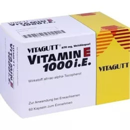 VITAGUTT E-vitamiini 1000 pehmeää kapselia, 60 kpl