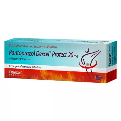 PANTOPRAZOL Dexcel Protect 20 mg enteropäällysteinen tabletti, 14 kpl