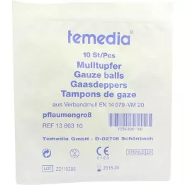 MULLTUPFER luumun kokoinen steriili, 10 kpl