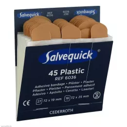 SALVEQUICK Kipsiliuskat vedenpitävä täydennys 6036, 45 kpl
