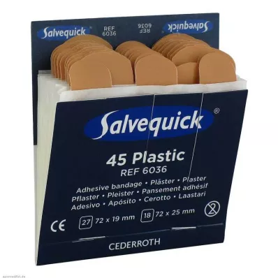 SALVEQUICK Kipsiliuskat vedenpitävä täydennys 6036, 45 kpl