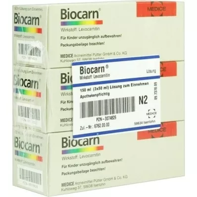 BIOCARN Siirappi, 3X50 ml