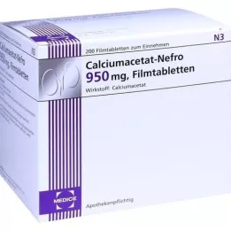 CALCIUMACETAT NEFRO 950 mg kalvopäällysteiset tabletit, 200 kpl