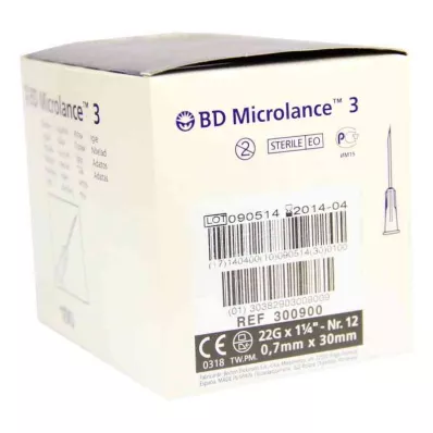 BD MICROLANCE Kanyyli 22 G 1 1/4 0,7x30 mm, 100 kpl