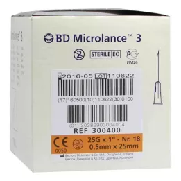 BD MICROLANCE Kanyyli 25 G 1 0,5x25 mm, 100 kpl