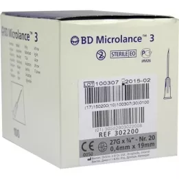BD MICROLANCE Kanyyli 27 G 3/4 0,4x19 mm, 100 kpl