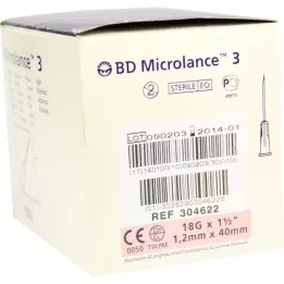 BD MICROLANCE Kanyyli 18 G 1 1/2 40 mm trans., 100 kpl