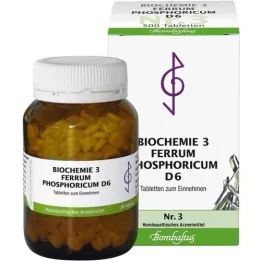 BIOCHEMIE 3 Ferrum phosphoricum D 6 tablettia, 500 kpl