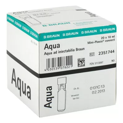 AQUA AD injectabilia Miniplasco connect injektioneste, liuos, 20X10 ml AQUA AD injectabilia Miniplasco connect injektioneste, liuos, 20X10 ml