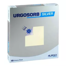 URGOSORB Hopeiset 10x10 cm kompressit, 10 kpl
