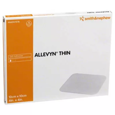 ALLEVYN Ohut 10x10 cm ohut haavasidos, 5 kpl ALLEVYN Ohut 10x10 cm ohut haavasidos, 5 kpl