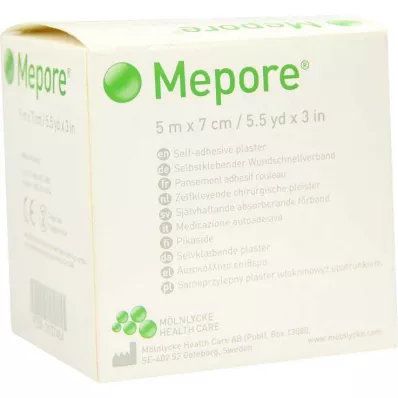 MEPORE Haavasidos ei-steriili 7 cmx5 m, 1 kpl