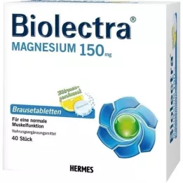 BIOLECTRA Magnesium 150 mg sitruunapirtelötabletti, 40 kpl