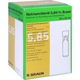 NATRIUMCHLORID 5,85 % ruskea MPC Infuusioliuos, 20X20 ml