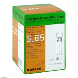 NATRIUMCHLORID 5,85 % ruskea MPC Infuusioliuos, 20X20 ml