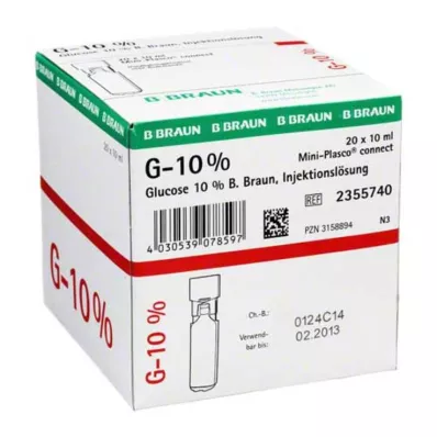 GLUCOSE 10-prosenttinen B.Braun Mini Plasco connect Inj. liuos, 20X10 ml GLUCOSE 10-prosenttinen B.Braun Mini Plasco connect Inj. liuos, 20X10 ml