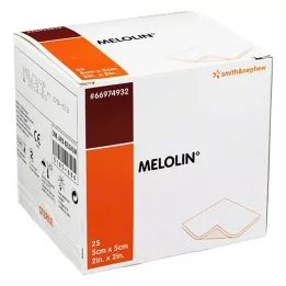 MELOLIN 5x5 cm haavasiteet steriilit, 25 kpl