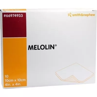 MELOLIN 10x10 cm haavasiteet steriilit, 10 kpl