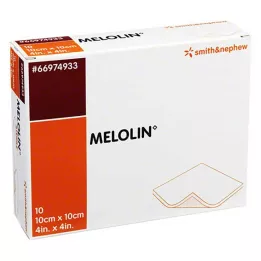 MELOLIN 10x10 cm haavasiteet steriilit, 10 kpl
