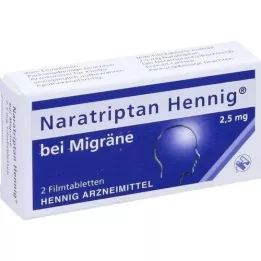 NARATRIPTAN Hennig migreeniin 2,5 mg kalvopäällysteiset tabletit, 2 kpl