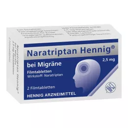 NARATRIPTAN Hennig migreeniin 2,5 mg kalvopäällysteiset tabletit, 2 kpl