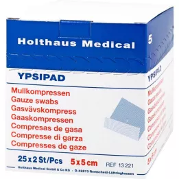 MULLKOMPRESSEN Ypsipad 5x5 cm steriili 8x, 25X2 kpl