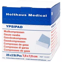 MULLKOMPRESSEN Ypsipad 7,5x7,5 cm steriili 8x, 25X2 kpl
