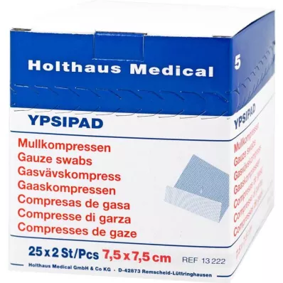MULLKOMPRESSEN Ypsipad 7,5x7,5 cm steriili 8x, 25X2 kpl