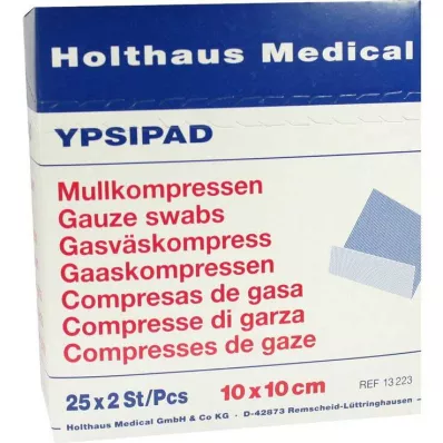 MULLKOMPRESSEN Ypsipad 10x10 cm steriili 8x, 25X2 kpl MULLKOMPRESSEN Ypsipad 10x10 cm steriili 8x, 25X2 kpl