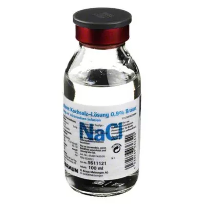 KOCHSALZLÖSUNG 0,9-prosenttinen lasipullo, 100 ml KOCHSALZLÖSUNG 0,9-prosenttinen lasipullo, 100 ml