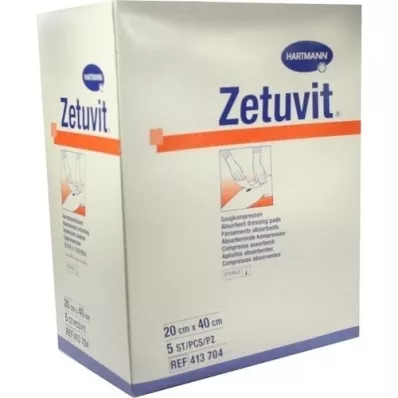 ZETUVIT Imukompressit steriilit 20x40 cm, 5 kpl