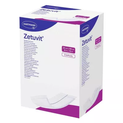 ZETUVIT Imukompressit steriilit 20x40 cm, 5 kpl ZETUVIT Imukompressit steriilit 20x40 cm, 5 kpl