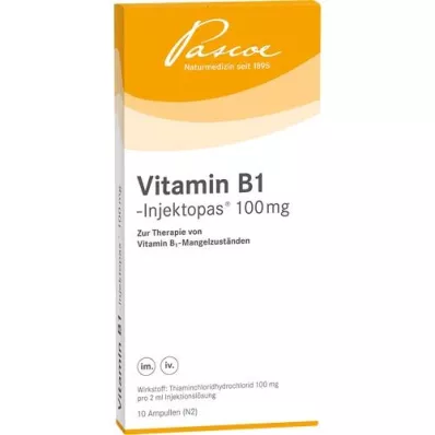 VITAMIN B1 INJEKTOPAS 100 mg injektioneste, liuosta varten, 10X2 ml