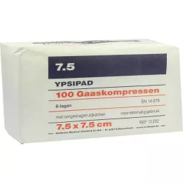 MULLKOMPRESSEN Ypsipad 7,5x7,5 cm ei-steriili 8x, 100 kpl