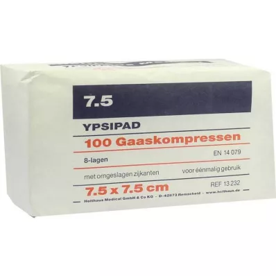 MULLKOMPRESSEN Ypsipad 7,5x7,5 cm ei-steriili 8x, 100 kpl
