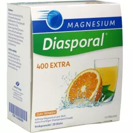 MAGNESIUM DIASPORAL 400 Extra juomarakeet, 20 kpl