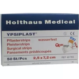 PFLASTERSTRIPS Ypsiplast vesitiivis 2,5x7,2 cm, 50 kpl