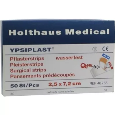 PFLASTERSTRIPS Ypsiplast vesitiivis 2,5x7,2 cm, 50 kpl