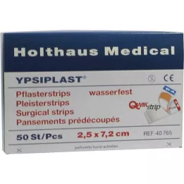 PFLASTERSTRIPS Ypsiplast vesitiivis 2,5x7,2 cm, 50 kpl