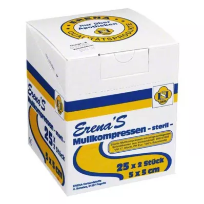 ERENA Sideharsopakkaus, 5x5 cm, steriili, 8x25X2 kpl