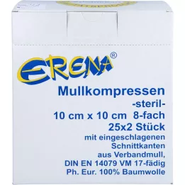 ERENA Sideharsopakkaus 10x10 cm steriili 8x, 25X2 kpl