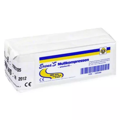 ERENA Sideharsokompressi 5x5 cm ei-steriili 8x, 100 kpl ERENA Sideharsokompressi 5x5 cm ei-steriili 8x, 100 kpl