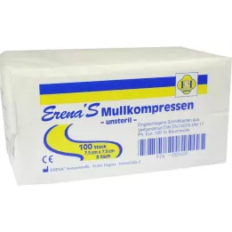 ERENA Sideharsopakkaus 7,5x7,5 cm ei-steriili 8x, 100 kpl