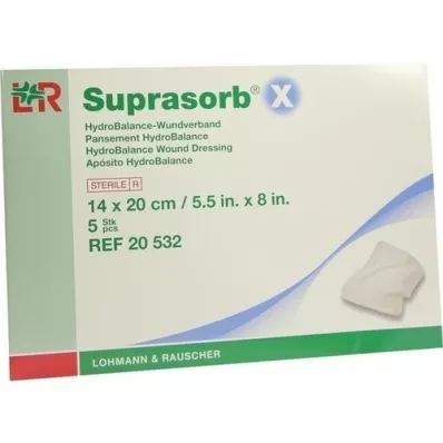 SUPRASORB X HydroBalance haavasidos 14x20 cm, 5 kpl