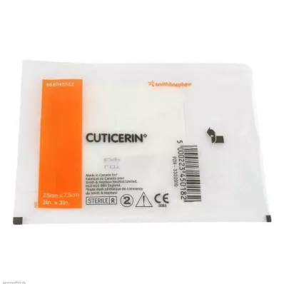 CUTICERIN 7,5x7,5 cm sideharso, jossa on voidepinnoite, 1 kpl CUTICERIN 7,5x7,5 cm sideharso, jossa on voidepinnoite, 1 kpl