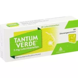 TANTUM VERDE 3 mg:n pastilli, sitruunan makuinen, 20 kpl