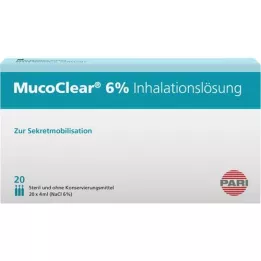 MUCOCLEAR 6-prosenttinen NaCl-inhalaatioliuos, 20X4 ml