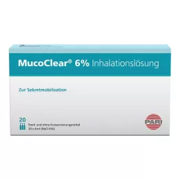 MUCOCLEAR 6-prosenttinen NaCl-inhalaatioliuos, 20X4 ml